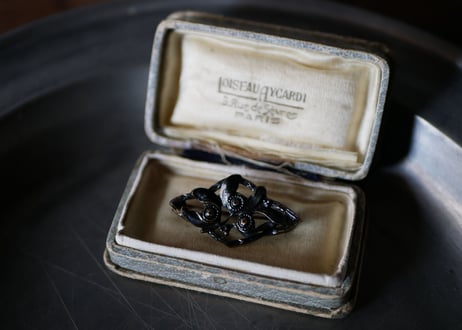宿り木 ヤドリギ ブローチ FRANCE antique BROCANTE vintage