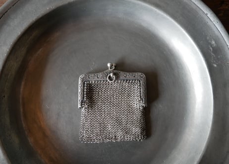 french antique ボタニカル シャトレーン コインケース　コインパース