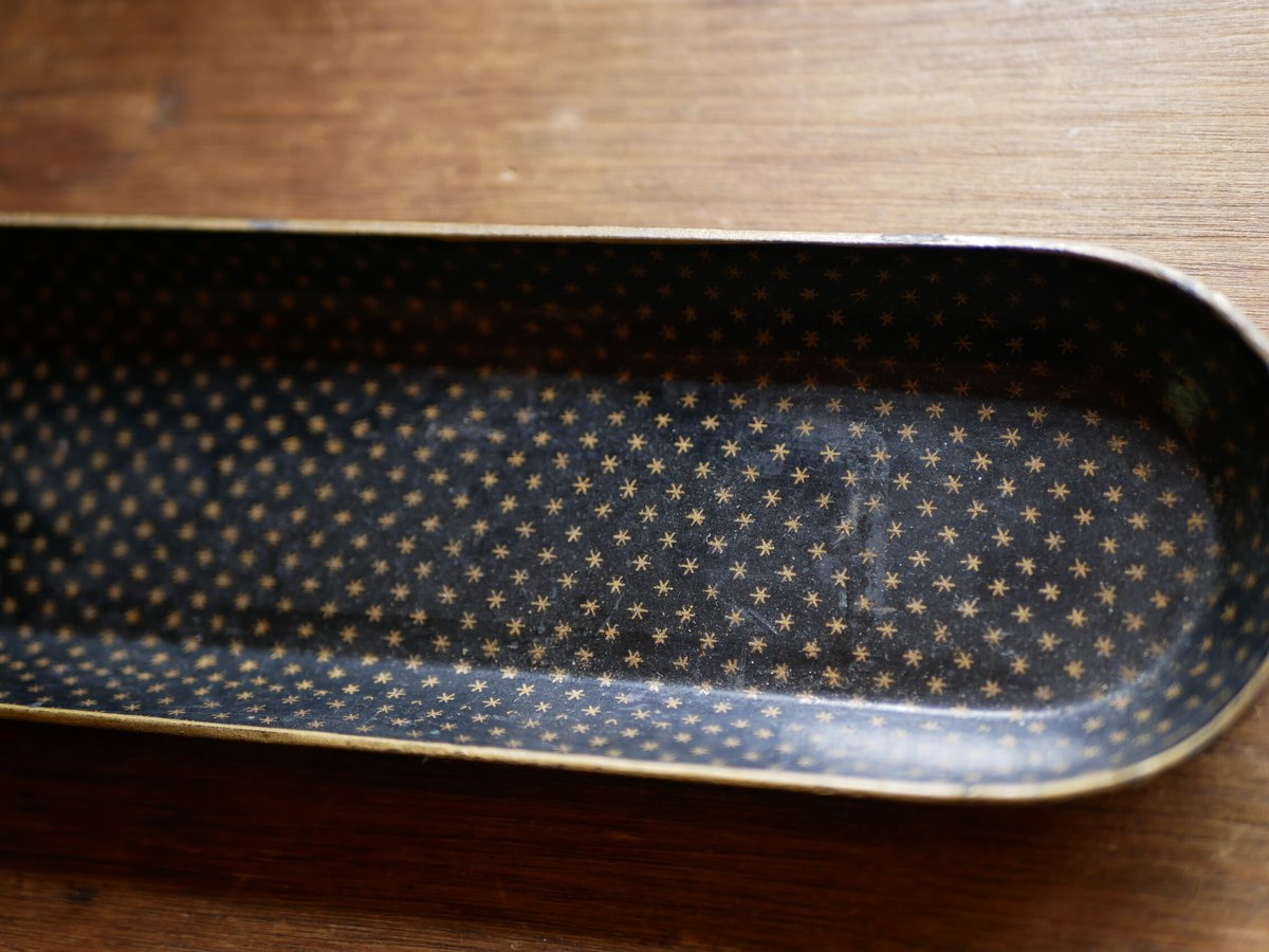 フランスアンティーク パピエマシェ塵取りナポレオン ナポレオン三世時代 鳥とヒイラギ パピエマシェ フランス