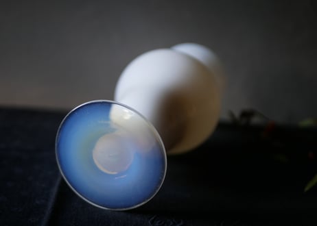 オパリンフラワーベース　花器　花瓶　オパリン　フランスヴィンテージ　ブロカントのある暮らし