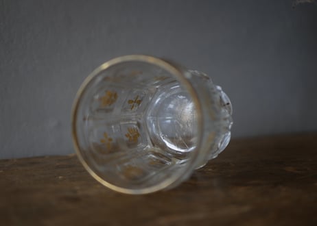 クリスタル　金彩　グラス　シャルル10世　フランスアンティーク　アンティークのある暮らし