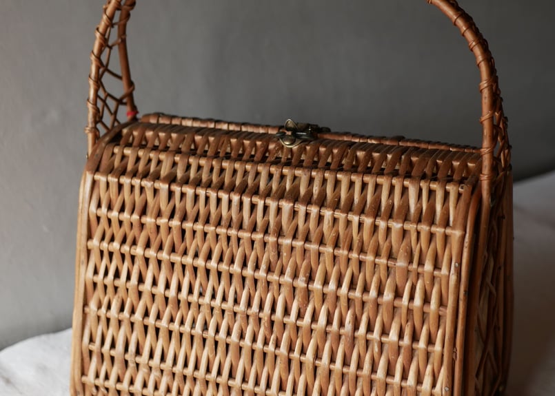 パニエ 籠バッグ フランスアンティーク ブロカント | mamantique