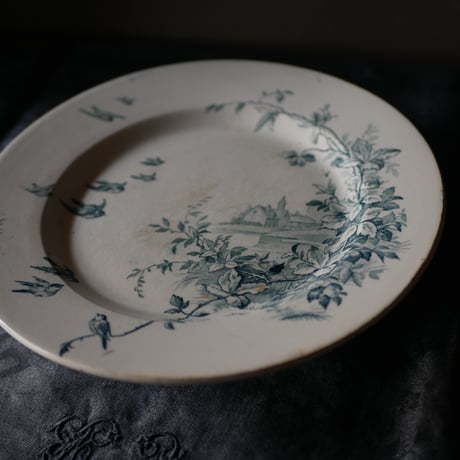 フランスアンティークÉ.Bourgeois Gien レリーフ コンポティエ