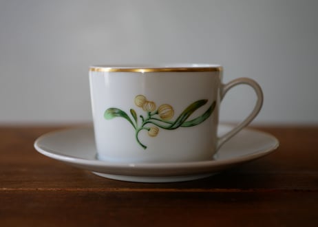５客→３客　LIMOGES リモージュ 宿り木  カップ＆ソーサー