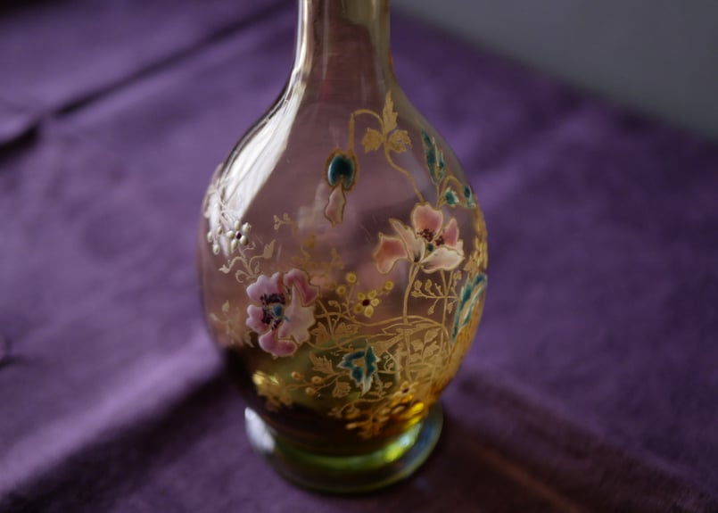 エナメルシリーズ part.9 フラワーベース フランスアンティーク