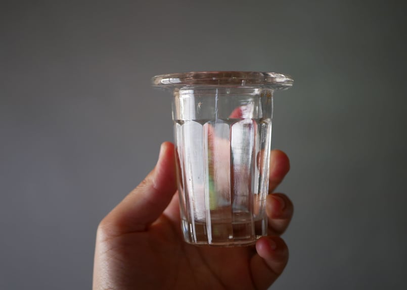 縦長の夏用コンフィチュールポット ガラス フランスアンティーク