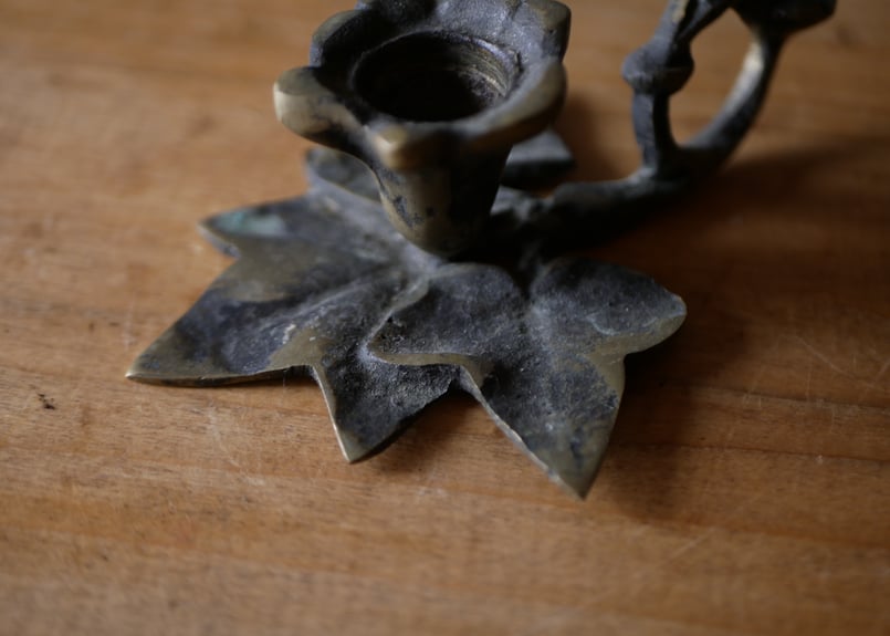 アイビー キャンドルホルダー フランスアンティーク ブロカントのある