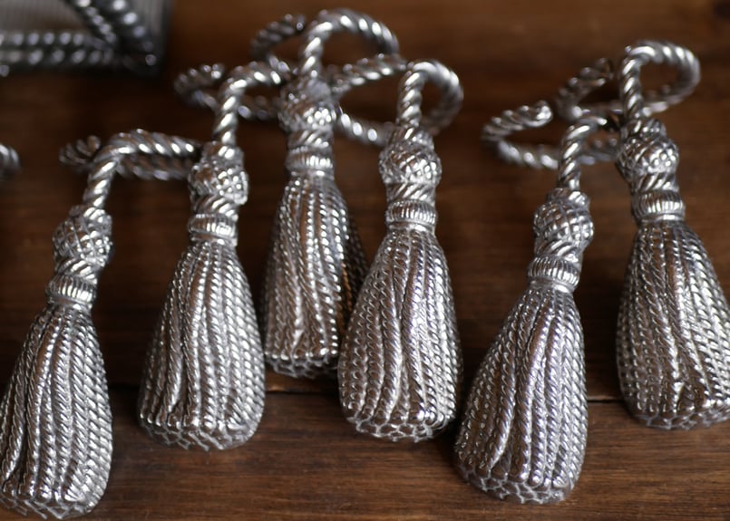 タッセルデザイン 在庫→3 ナプキンリング フランスアンティーク