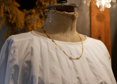 FN-03  filigree K18 gold necklace