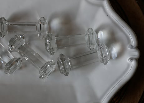ガラスのカトラリーレスト　フランスアンティーク