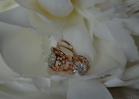 FE-06 Natural Diamond K18 PG Earrings
