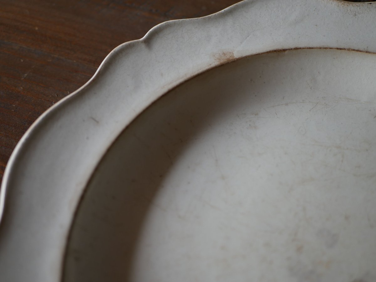 montereau モントロー 花リム plate フランスアンティーク montereau モントロー 花リム plate フランスアンティーク