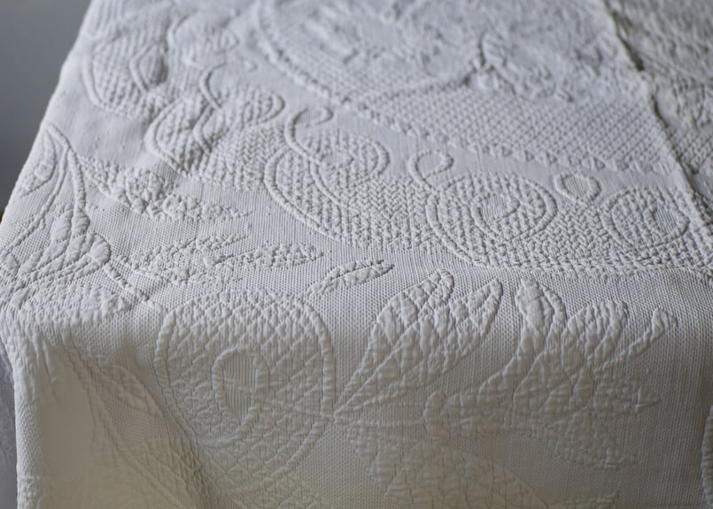 フランスアンティーク ピケベッドカバー Pique de Marseille, Bed cover | mamantique