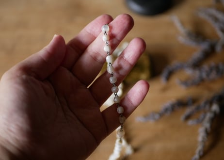 マザーオブパール　ロザリオ　クロス　フランスアンティーク　ブロカントのある暮らし