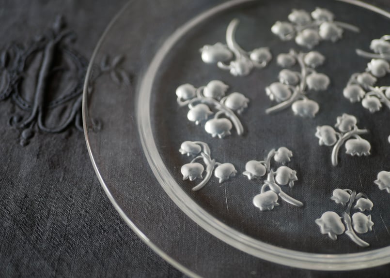 ラリック ミュゲ(スズラン)のプレート 2 Muguet plate, Lalique | mamantique