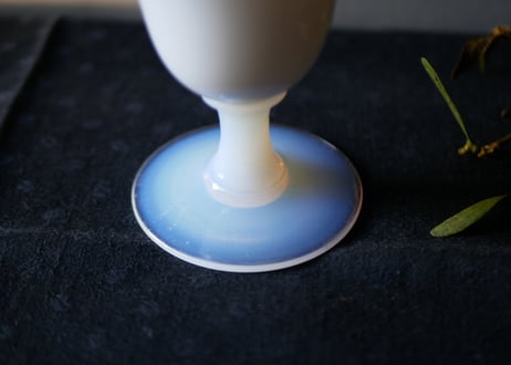 オパリンフラワーベース　花器　花瓶　オパリン　フランスヴィンテージ　ブロカントのある暮らし