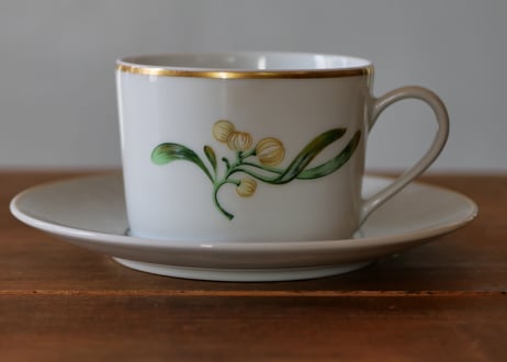 ５客→３客　LIMOGES リモージュ 宿り木  カップ＆ソーサー