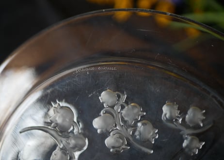 #4 Muguet plate,  Lalique