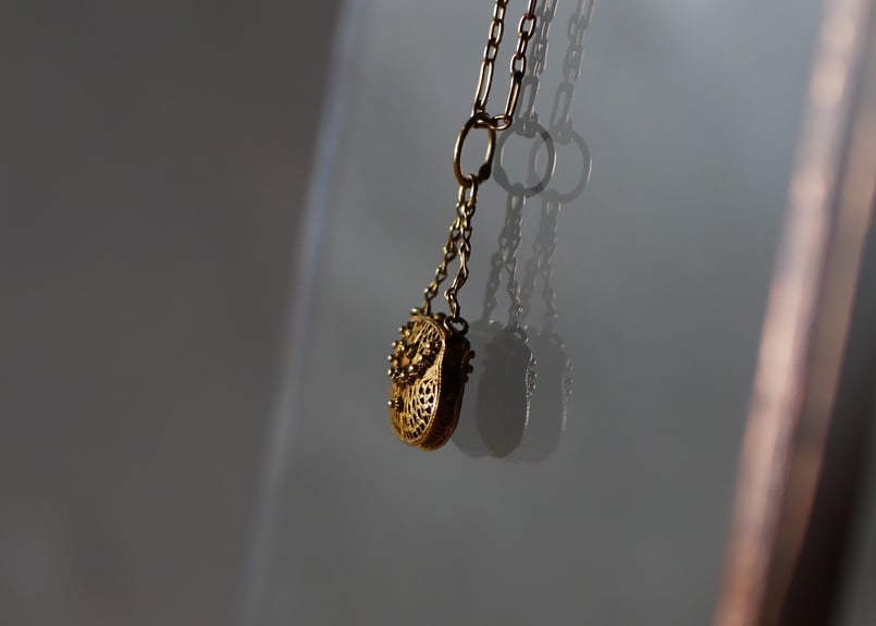 フィリグリーK18チャーム フランスアンティークアンティーク