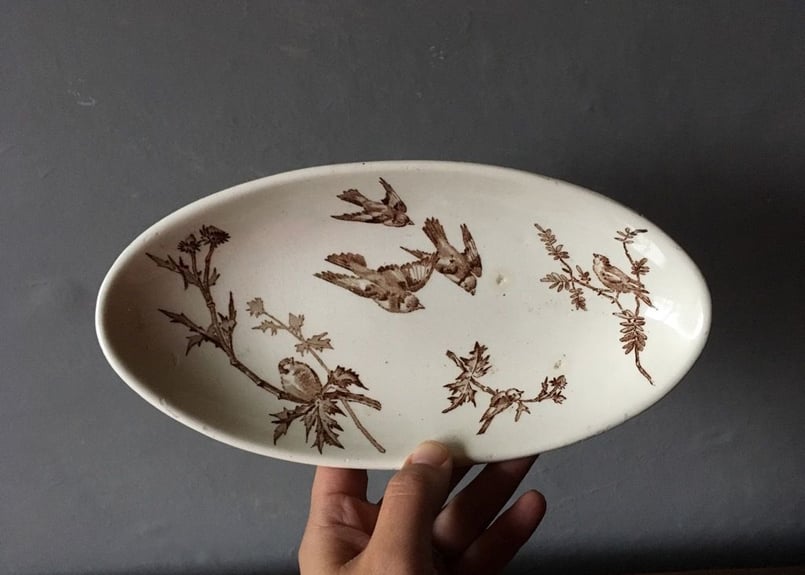 フランスアンティーク オーバルプレート A | mamantique