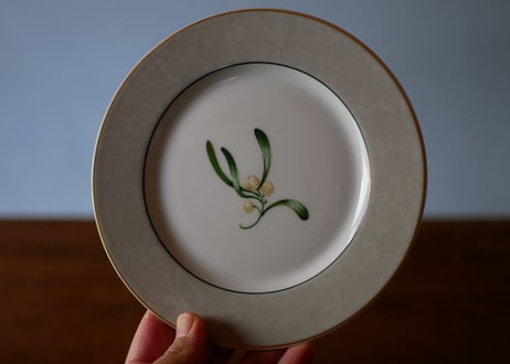 STOCK→１　フランス  LIMOGES リモージュ 宿り木  プレート