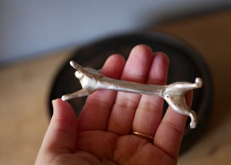ウサギ　カトラリーレスト　フランスアンティーク　ブロカントのある暮らし