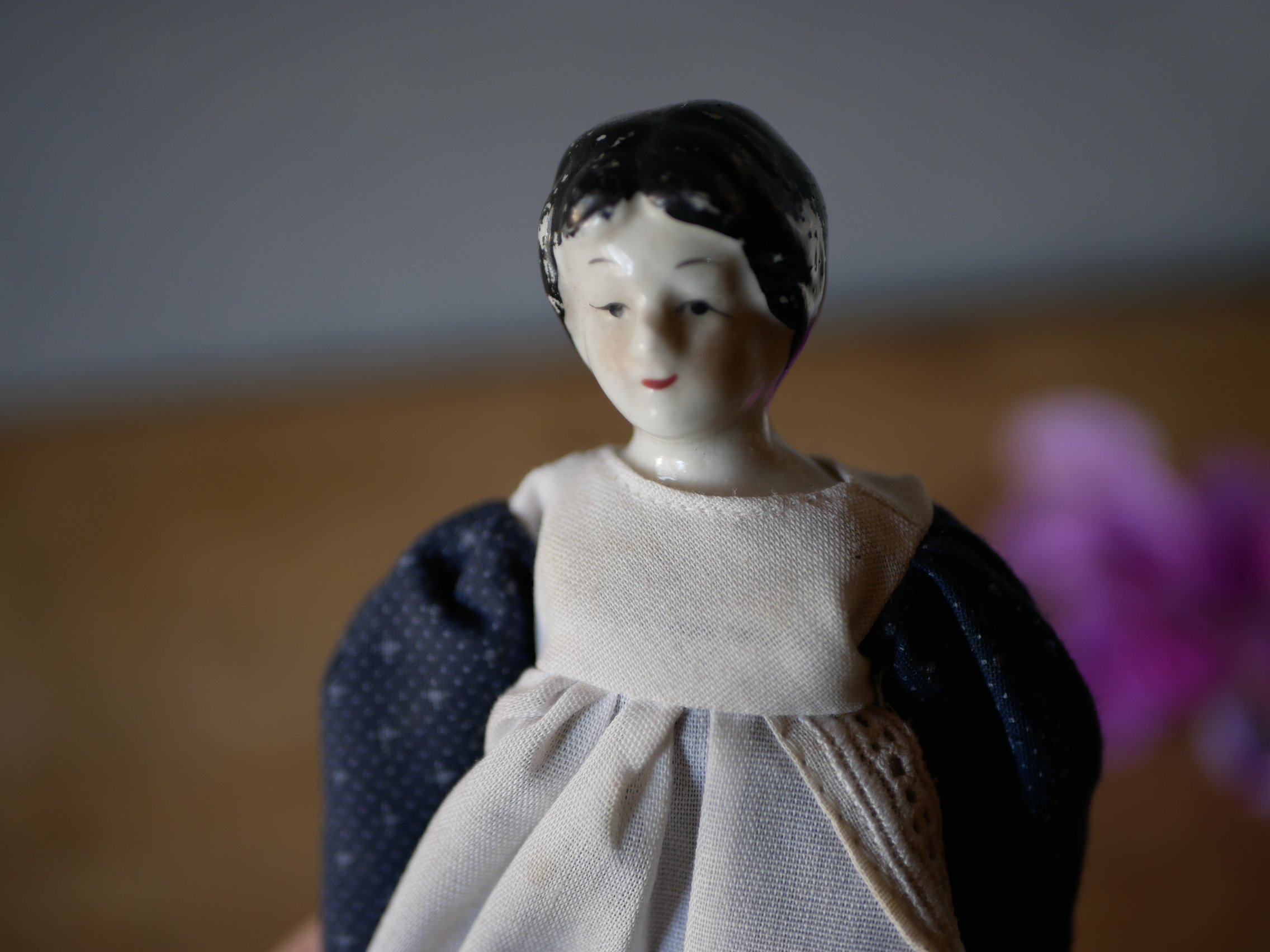 アンティーク青い瞳のチャイナヘッドドール original
