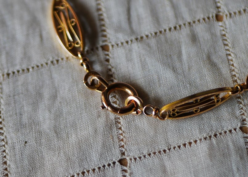 FB-07】フィリグリー K18 アンティークブレスレット アンティーク