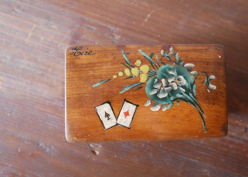 ミモザのトランプボックス フランスアンティーク | mamantique