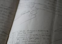 フランスアンティークの公文書  A