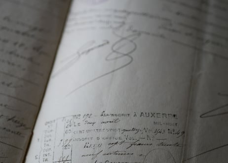 フランスアンティークの公文書  A