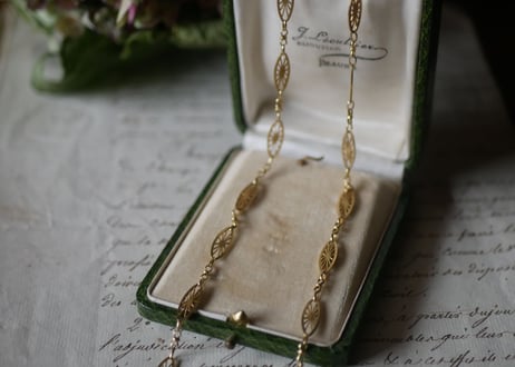 FN-03  filigree K18 gold necklace