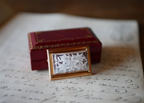Lucite Brooch Edelwiss