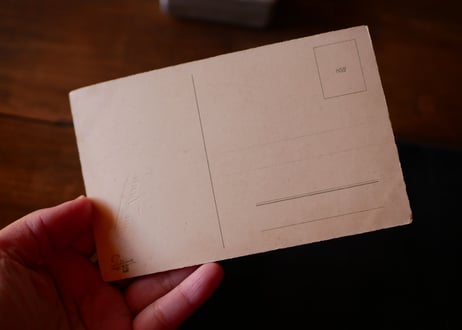 ミモザ　TIN缶　フランスアンティーク　ハガキ付き　ブロカント　mimosa