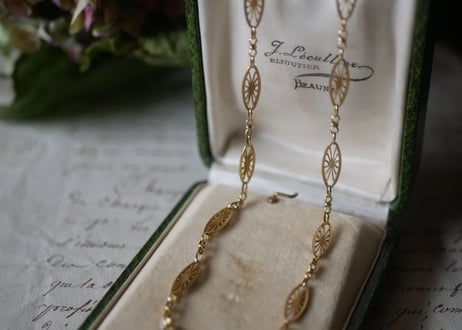 FN-03  filigree K18 gold necklace