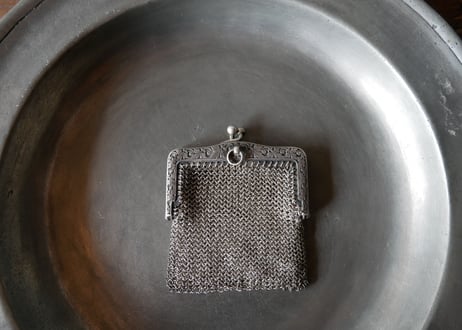 french antique ボタニカル シャトレーン コインケース　コインパース