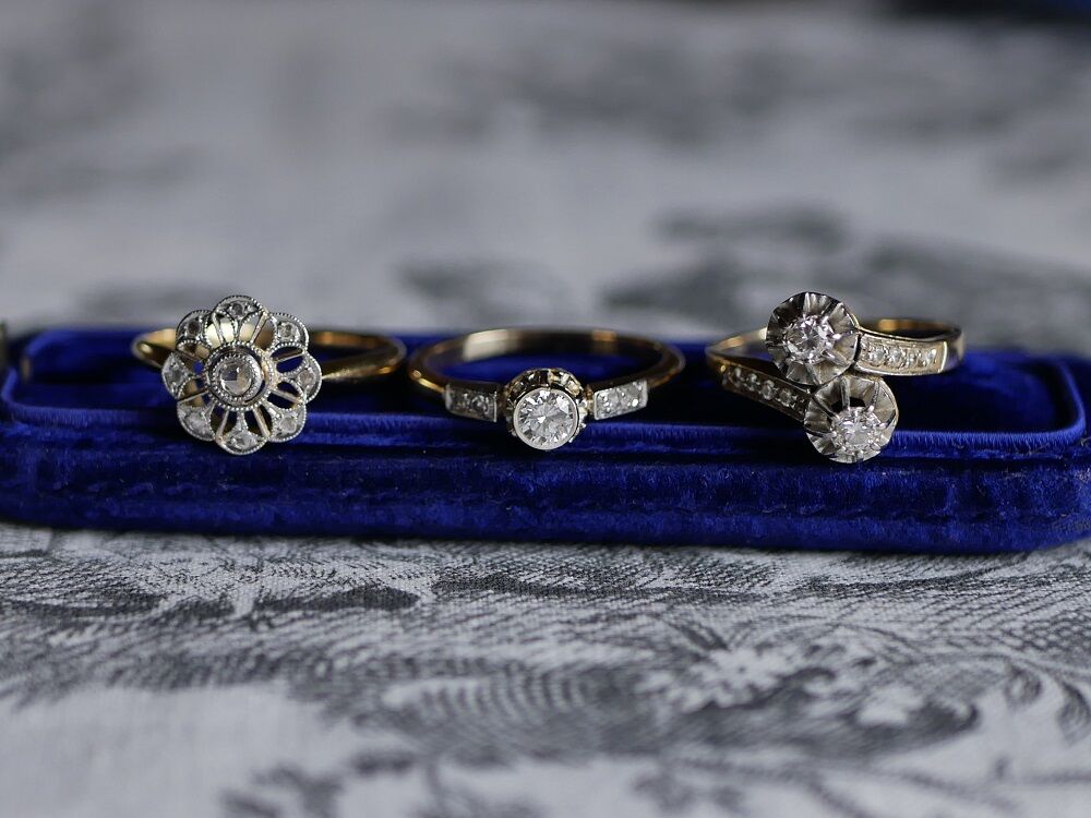 フ*す様 フランス アンティーク 18金 リング フランス【ヴィンテージ】エメラルド 18金リング - 西洋