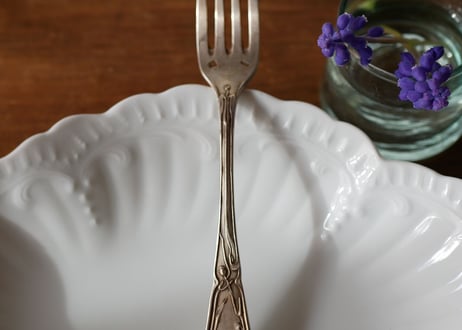 Iris , silver fork,  art nouveau