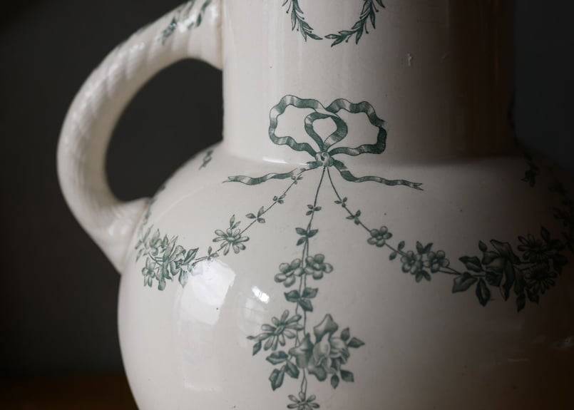 特大】 LONGCHAMPS ケシの花 水差し ピシェ フランス アンティーク