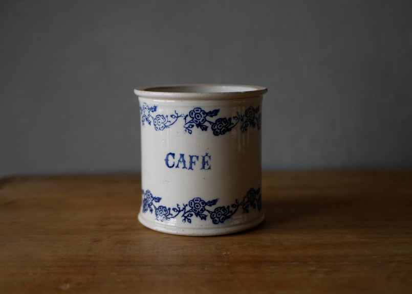 キャニスターポットカフェコーヒーフランスアンティークブロカント