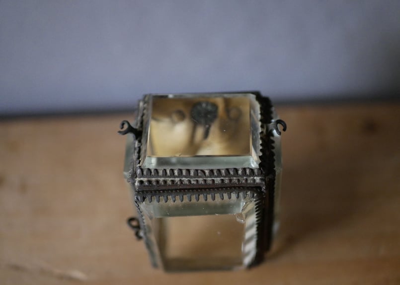 仏アンティーク 純銀製エンボス柄シガレットケース ナポレオン三世時代