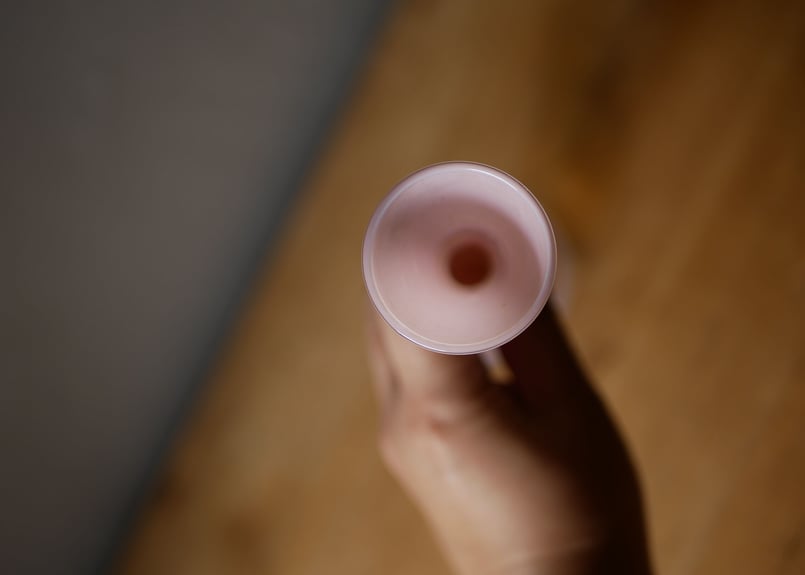 no.6 オパリンガラス フラワーベース フランスヴィンテージ ブロカント