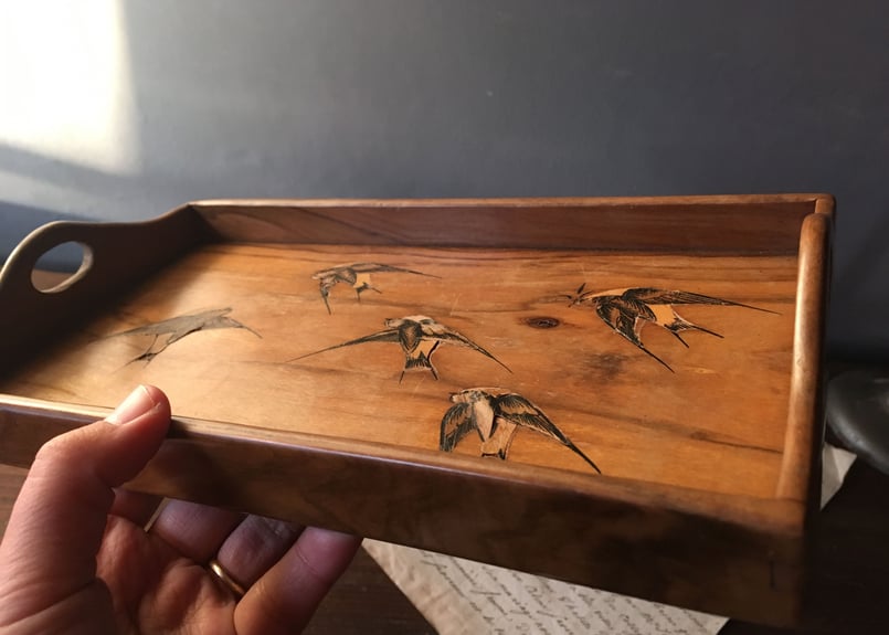 あつき様の フランス アンティーク木製トレイ あつき様の フランス