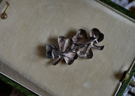 Siver Brooch, Clover