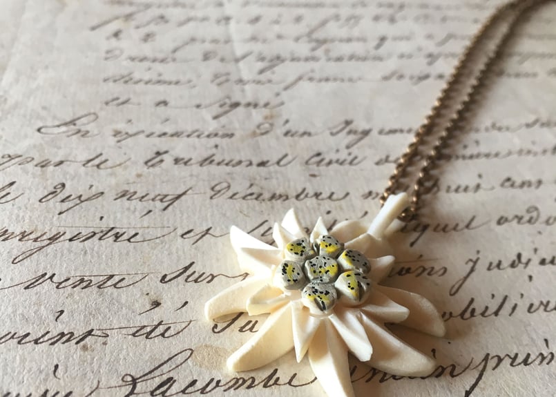 フランスアンティーク エーデルワイス ネックレス | mamantique