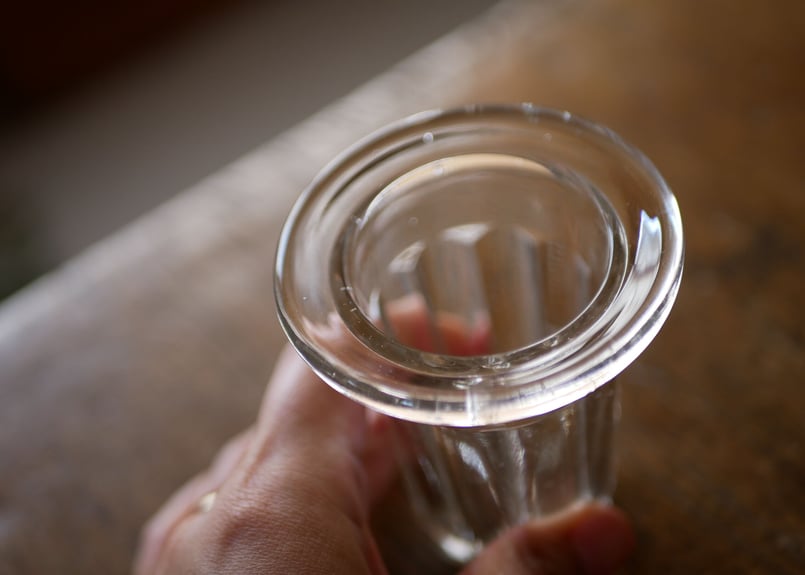 縦長の夏用コンフィチュールポット ガラス フランスアンティーク