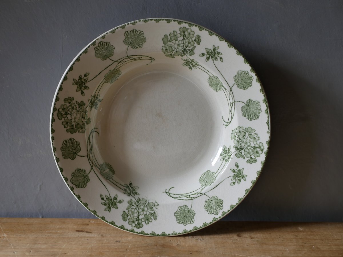 サルグミンヌ ゼラニウムシリーズ 深皿 フランスアンティーク