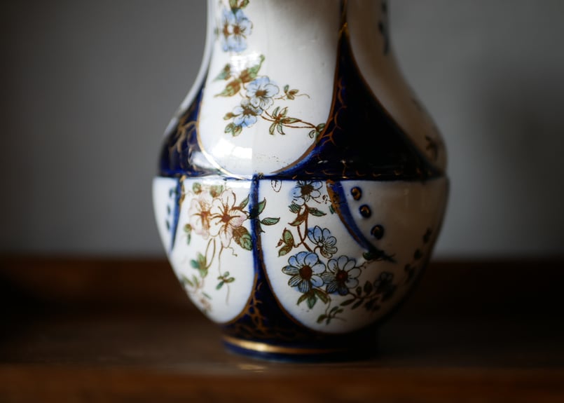 【お8】30 フランス　アンティーク　クレイユモントロー　キャニスター クレイユモントロー ミルクピッチャー ジャポニズム フランス