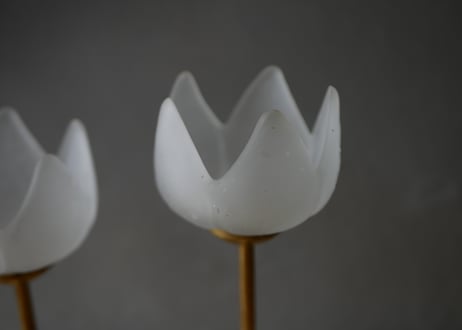 チューリップのキャンドルホルダー　フランスブロカント　ヴィンテージ
