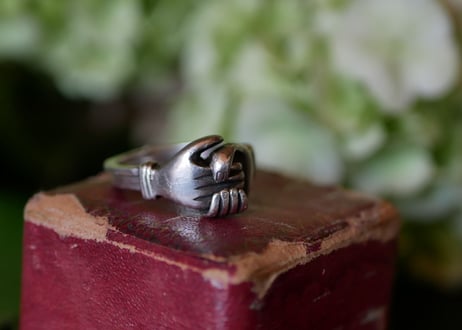 fede ring, sterling silver